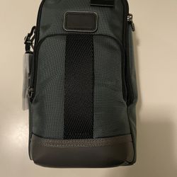 tumi fife slim sling bag green