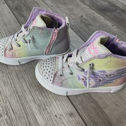 Girls Twinkle Toe Sketchers high-top Sneakers LIGHT UP Size 9