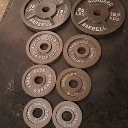 Olympic Weight Plates 35s 10s 5s 2.5s