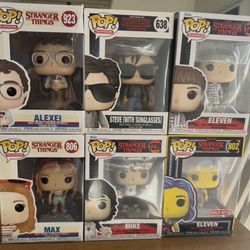Stranger Things Funko Pop! Bundle – 6 Pops (Alexei, Steve, Eleven x2, Max, Mike) – $45 OBO