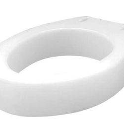 Carex Elongated Raised Toilet Seat 3-1/2 Inch Height White 300 lbs.