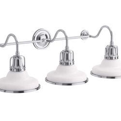 ✨ TWO (2) KOHLER HAUKSBEE 3-LIGHT VANITY / WALL FIXTURES – NEW ✨