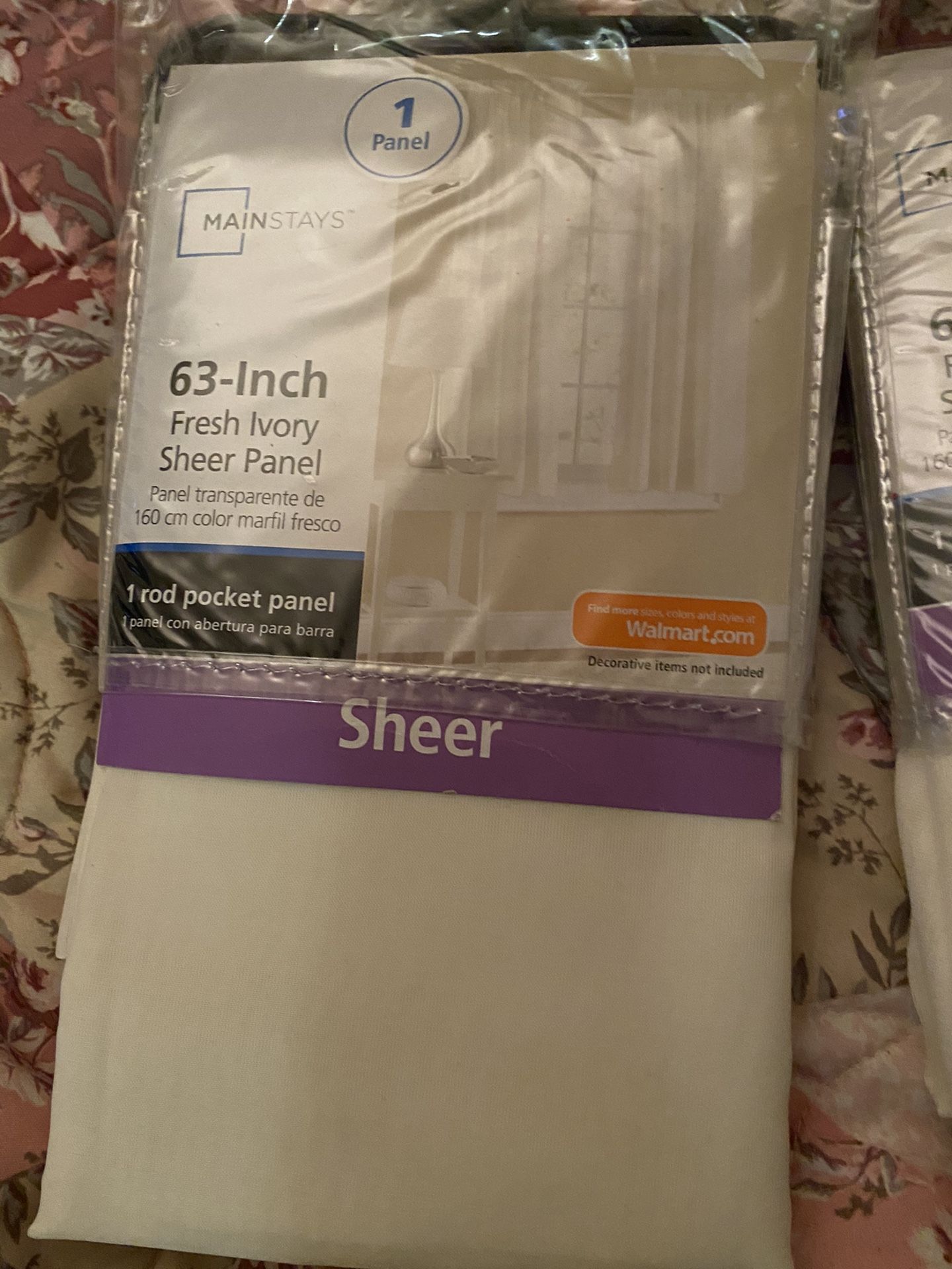 Brand New ivory sheer curtains for windows