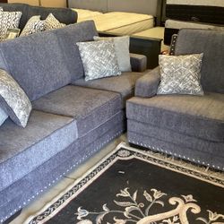 2 Pc New Set Sofa Color Gray Ready Ready To Deliver 