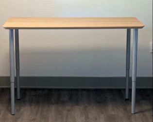 Ikea Bamboo Table with Adjustable Height Legs