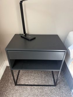 IKEA Nightstand, black, 23 5/8x15 3/8 "