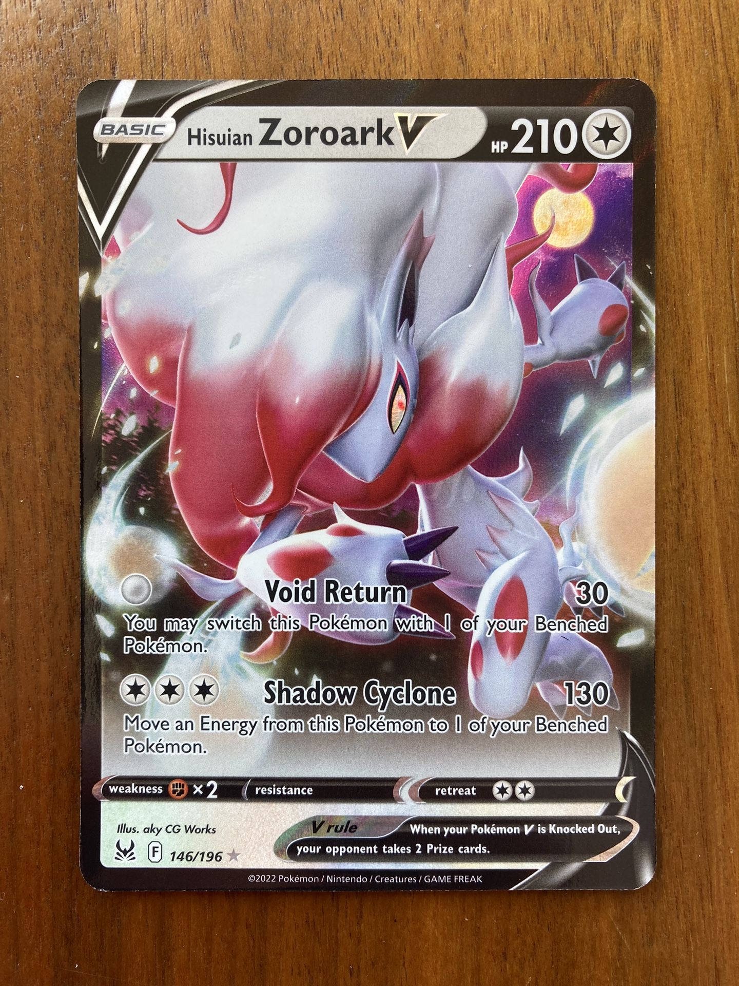 2022 Pokémon Lost Origin Hisuian Zoroark V 146/196 - PACK FRESH