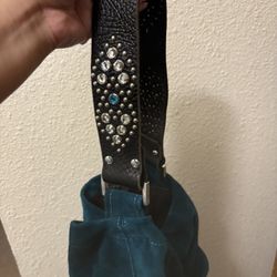 Tylie Malibu Blue Suede Bag 