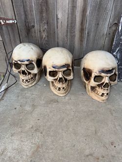 Halloween Decorations 4 skulls
