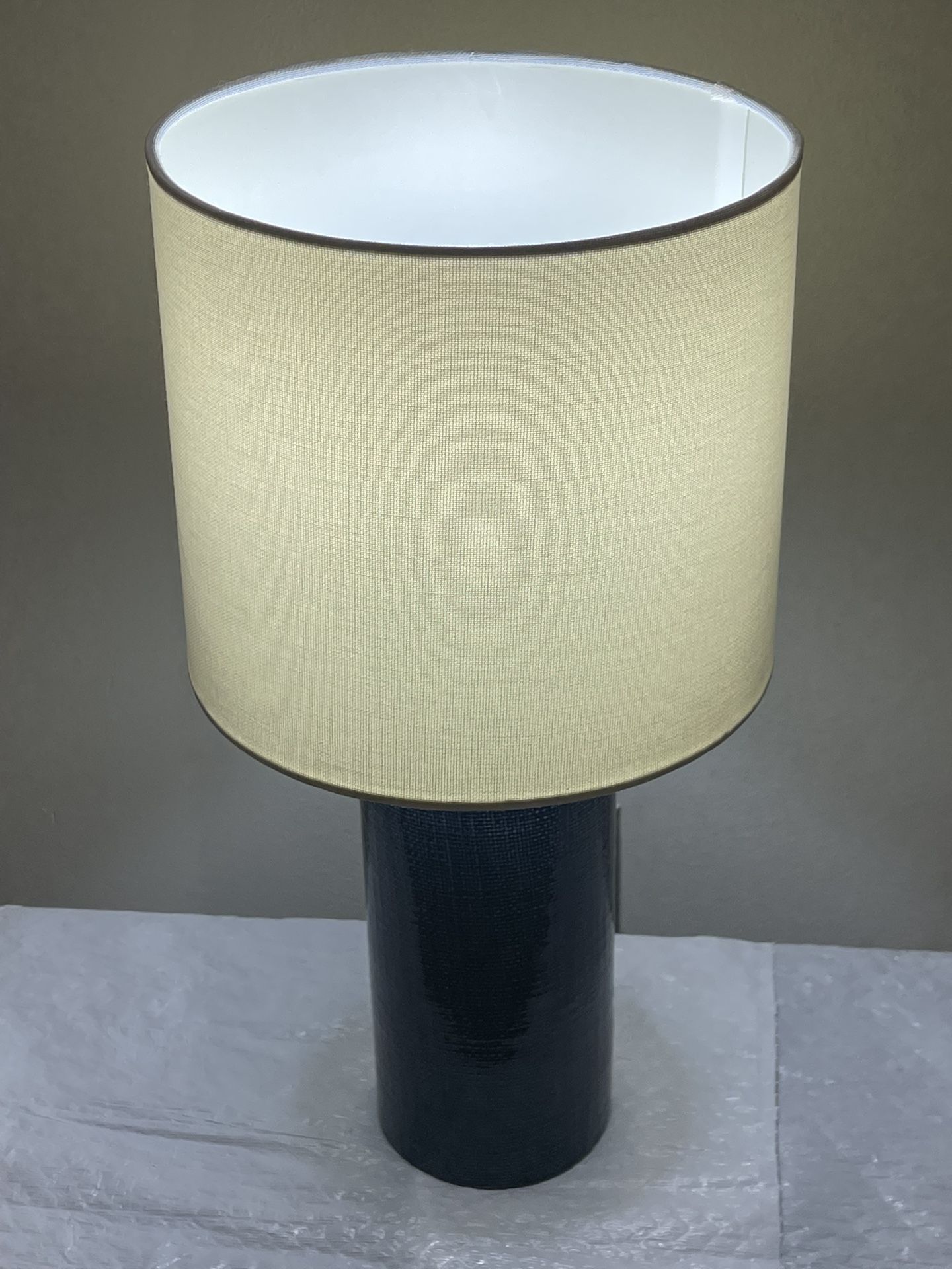 Small (18"H w/shade) Dark Green TABLE LAMP