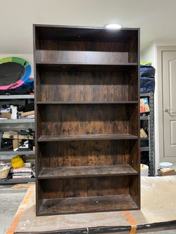 Brown bookshelf