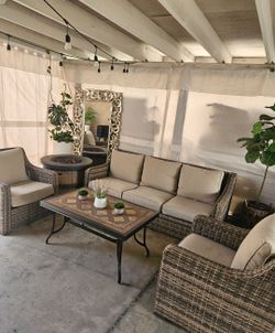Better Homes & gardens patio set 5pc/conversation Set with fire pit/outdoor Furniture/Cash Only
