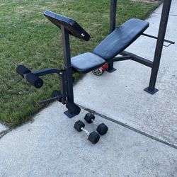 Weight Bench And Weights
