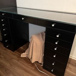 Makeup Vanity | Impressions Vanity SlayStation PRO 2.0 Glass Tabletop + 6 Drawer Units Bundle