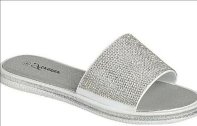 Silver Rhinestone Slides