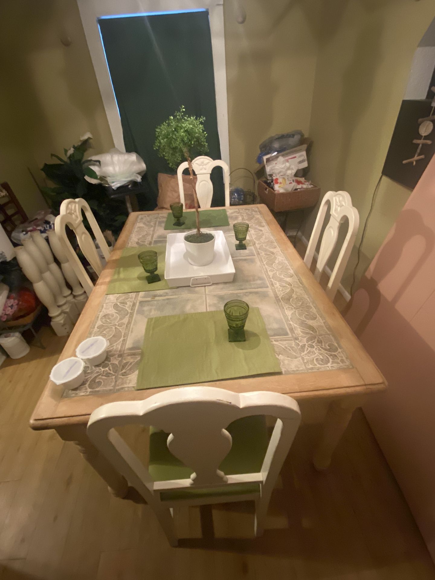 Ceramic Table With Chairs
