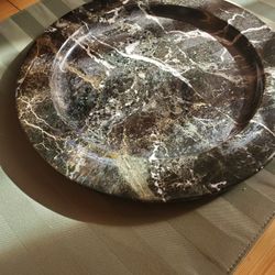 4 Solid Marble 10" Plates. 