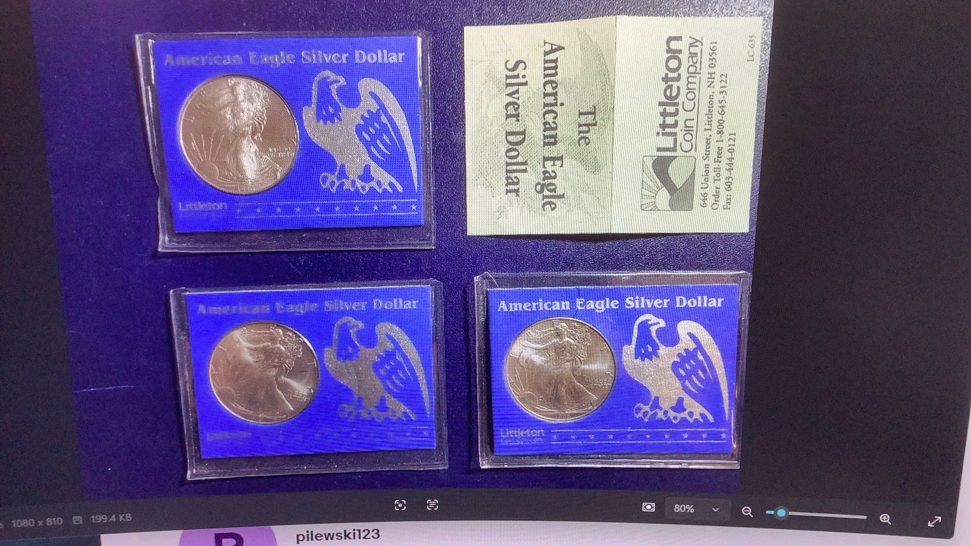 1996 1 Troy Ounce Of .999 Fine Silver In Littleton Packaging