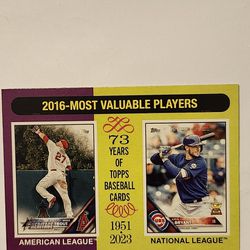 Topps Heritage Baseball 2024 2016-MVP
