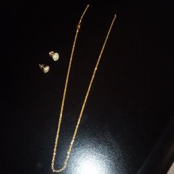 10 K Gold N 925 Earrings 
