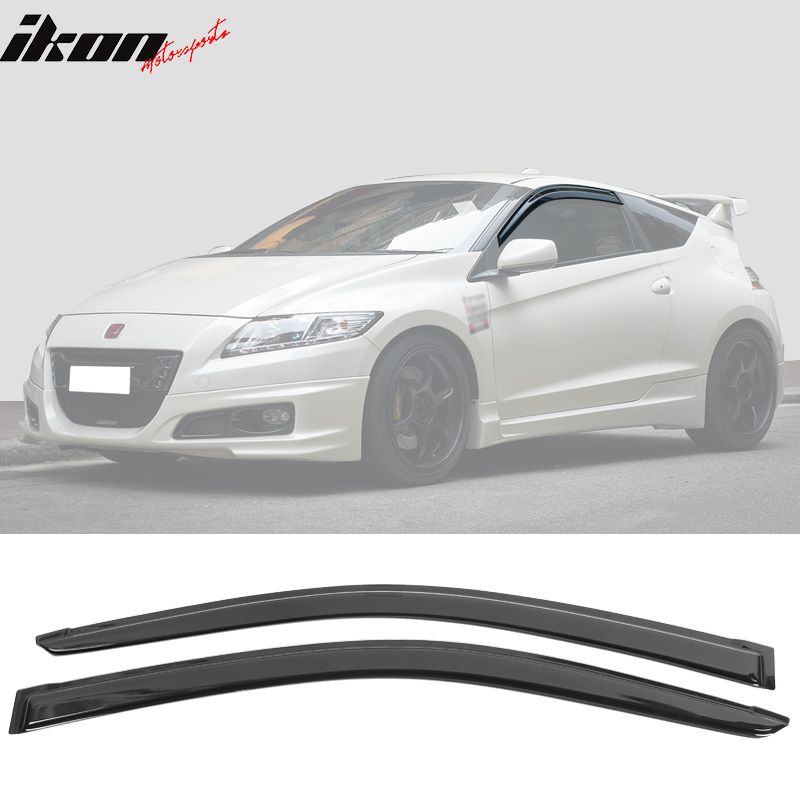 Fits 2011-2016 Honda CR-Z Acrylic Smoke Window Visor Vent Sun Rain Deflector Guard