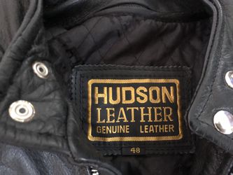 Men’s Hudson Leather Euro Style Motorcycle riding jacket Coat