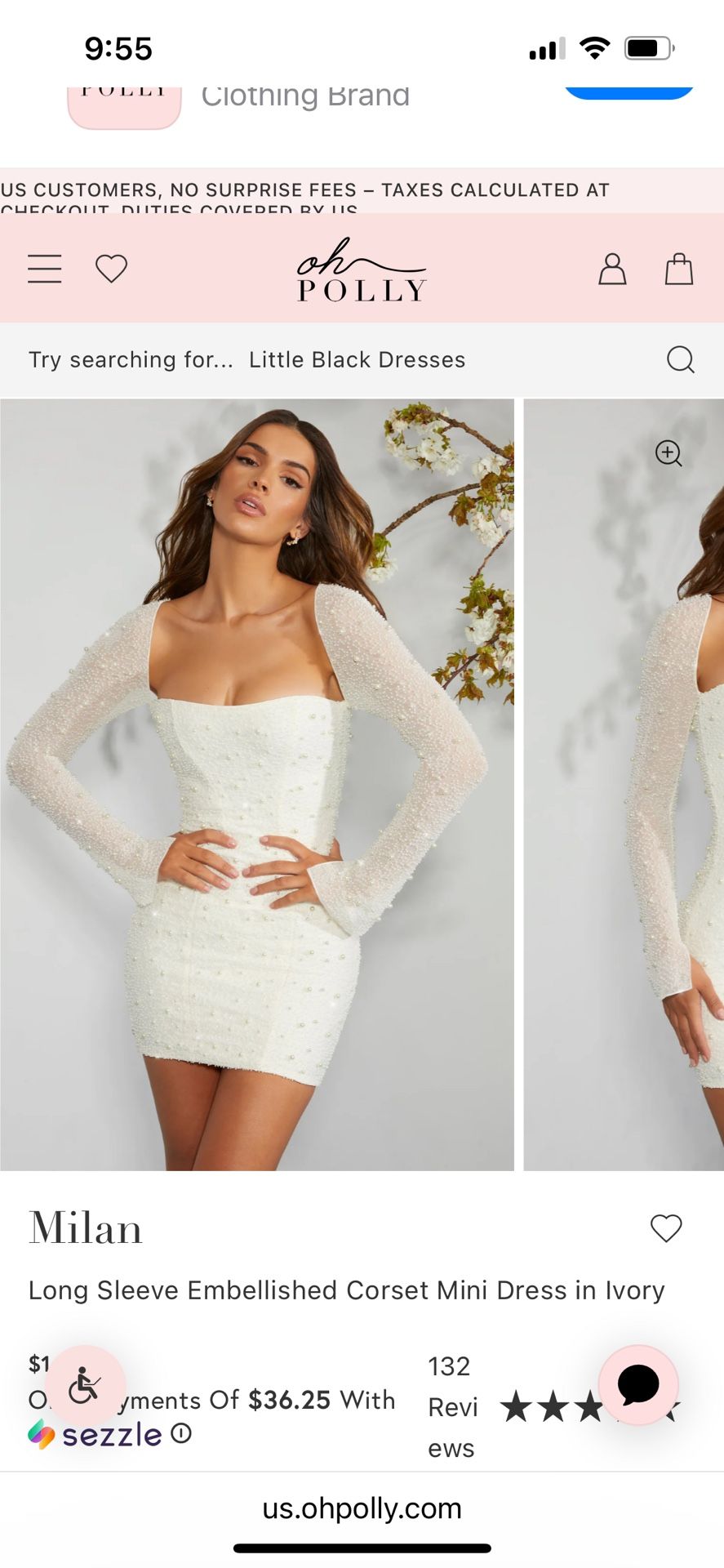 Oh Polly White Beaded Bridal Dress