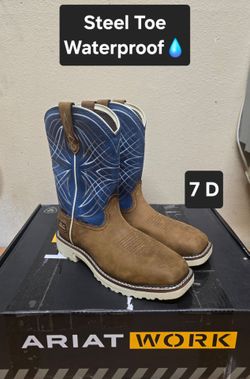 Ariat work boots sz7 D STEEL TOE
