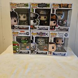 Funko Pops New In Box $10 Each, Funko Bobble Heads 2014 Buddy Elf 2013 Anchorman Ron Burgundy Play Phrases Batteries Not Included $20 Each 