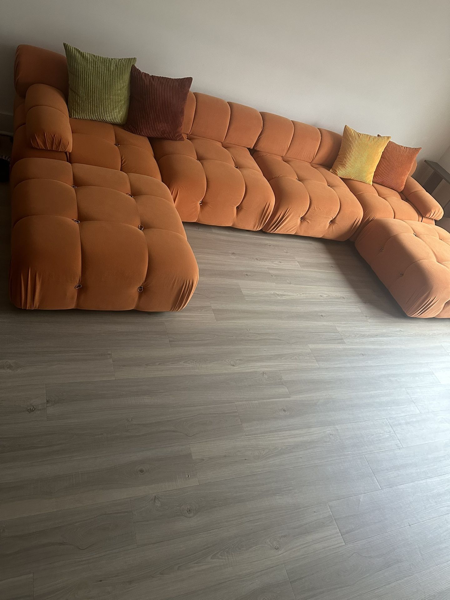 Orange Sectional Couch