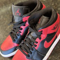 Jordan Air 1 Mid Banned 2020 Mens, 10.5