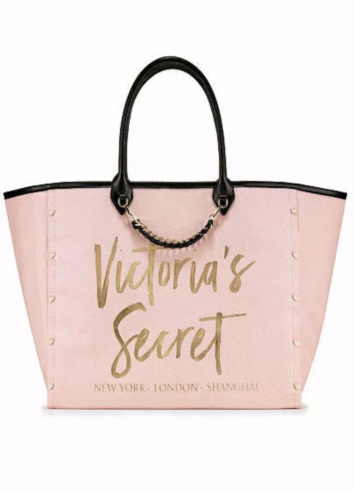 Victoria's Secret City Tote Bag New York London Shanghai Light Pink