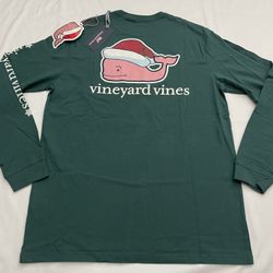 New Men Vineyard Vines Crew Neck Sweatshirt Long Sleeve Shirt Top Tee Green M