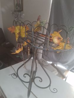 Vintage wrought iron fernery$$50