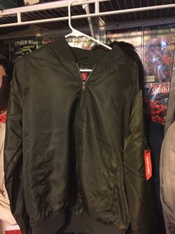 Large Swiss cross green bomber jacket for Sale in Estero, FL - OfferUp