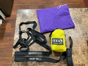ENO Eagles Nest Outfitters DoubleNest Hammock - Royal/Navy/ Banana