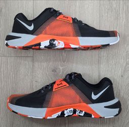 Nike Metcon 10 Training Gym Shoes Black Safety Orange HJ1875-005 Mens Size 9.5 & 10.5 New