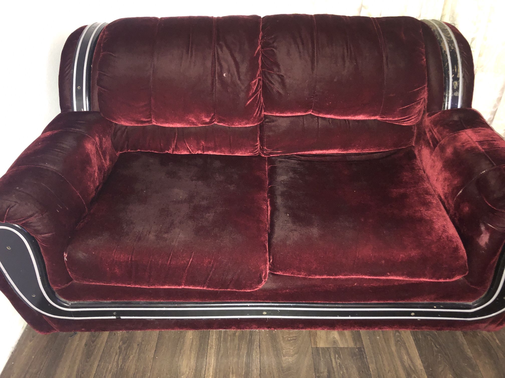 Couch Red Suede