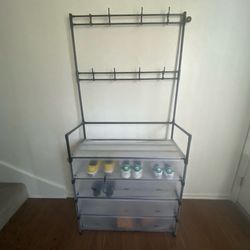 Plastic Shoe shelf with hanger