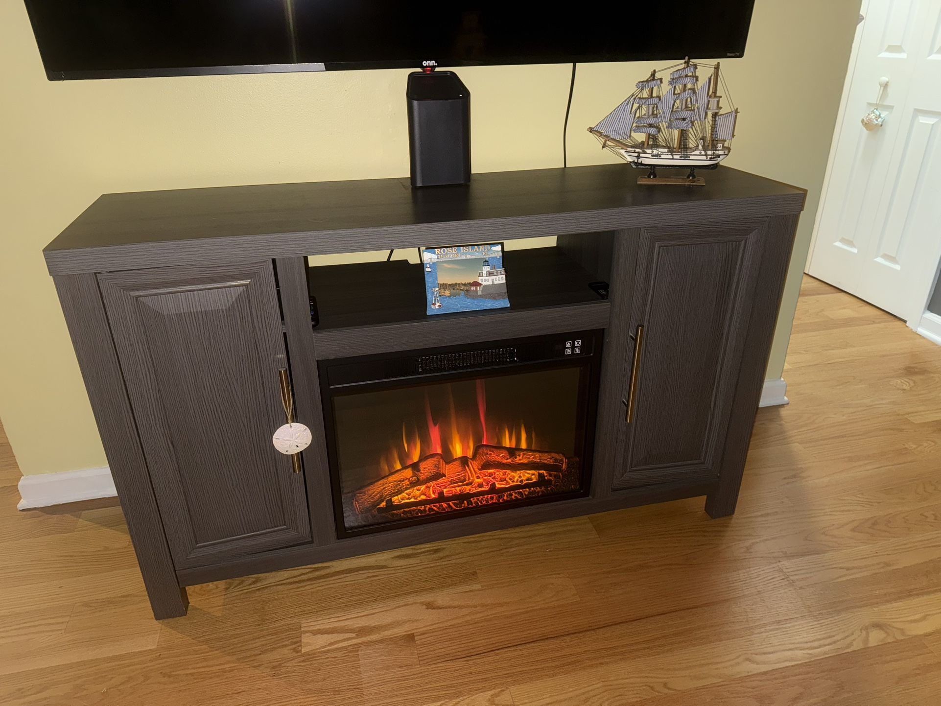 Tv Console With Fireplace