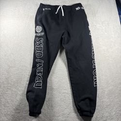 Darc Sport Sweatpants Mens L Black Wolves Graphic Joggers Limited SSDD NFGU#2700