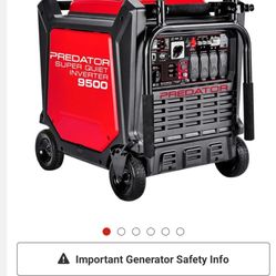 PREDATOR 9500 Watt SUPER QUIET Inverter Generator with CO SECURE Technology, EPA