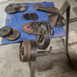 Weights Vintage for sale Rack included 