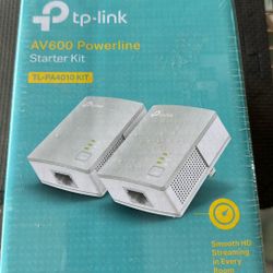 NEW Sealed. P-Link AV600 Powerline Starters PKit TL-PA4010 KIT Ethernet Adapter New Sealed