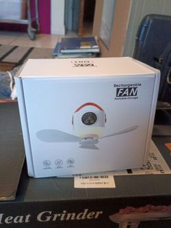 Rechargeable fan portable storage