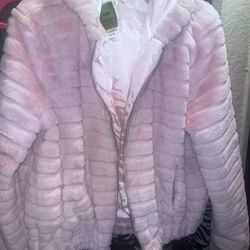 Pink Faux Fur Jacket 