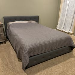 Queen Bed With 12” Pillow Top Memory Mattress 