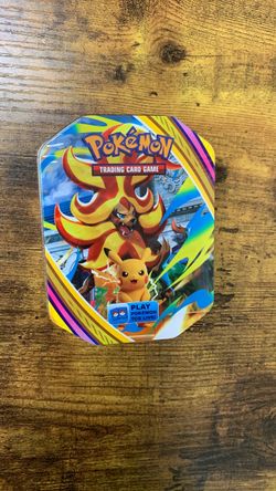 Pokémon trading cards in tin