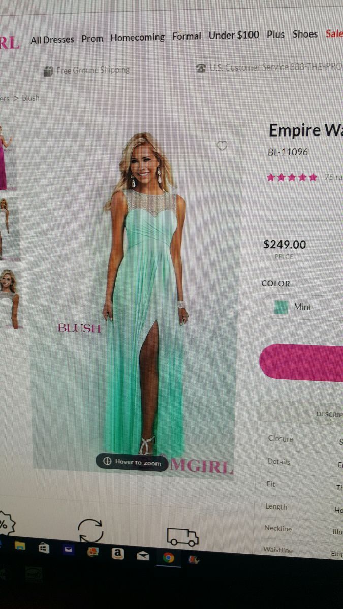Blush prom dress