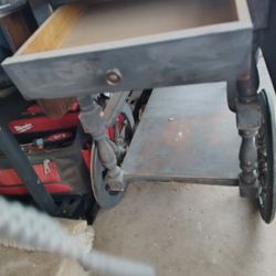 Antique Serving Rolling Cart With Drawer